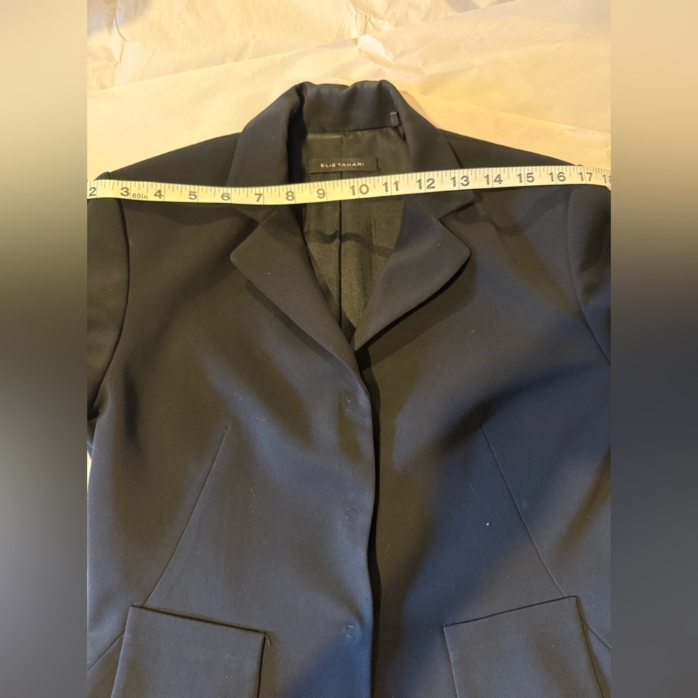 Elie Tahari Black Structured Blazer – Classic Tailored Fit - XS - Picture 7 of 13
